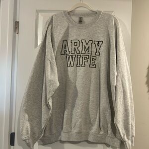 Stitched Army Wife Crewneck Sweatshirt